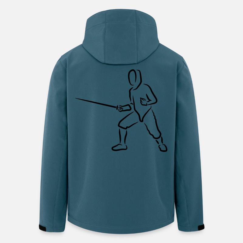Lustiger Fechter - Recycelte Männer Softshell-Jacke von Stanley/Stella - Dunkles Petrol