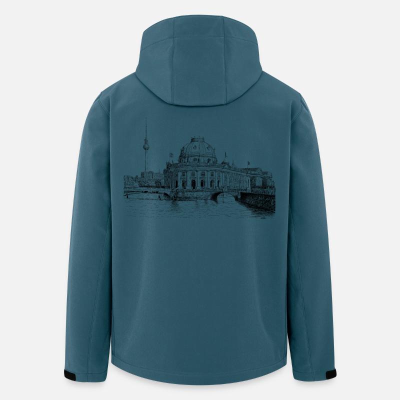Berlin - Recycelte Männer Softshell-Jacke von Stanley/Stella - Dunkles Petrol