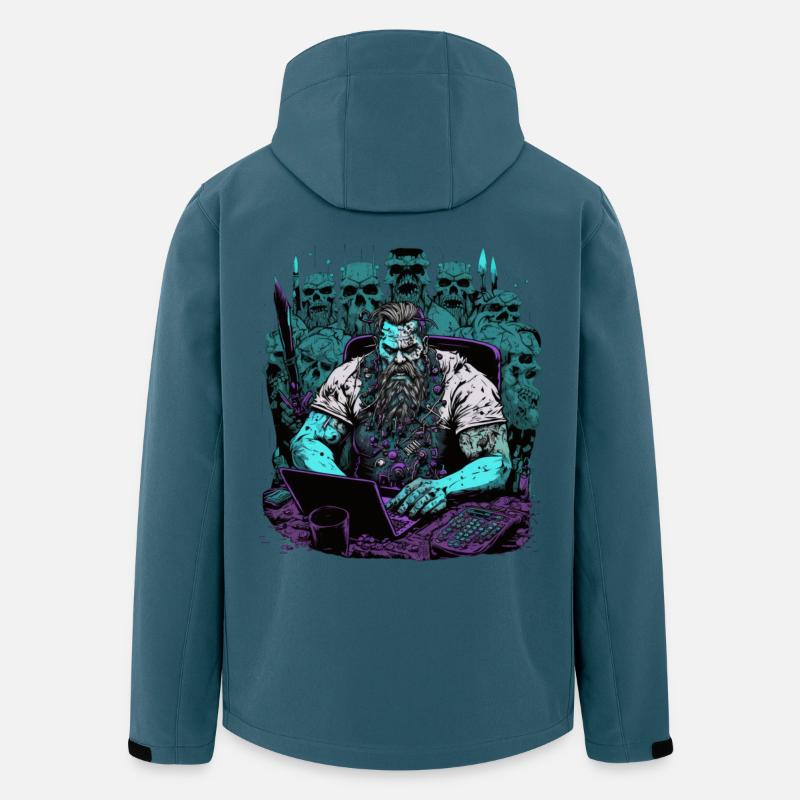 Admin Wiking programmiert Computer - Recycelte Männer Softshell-Jacke von Stanley/Stella - Dunkles Petrol