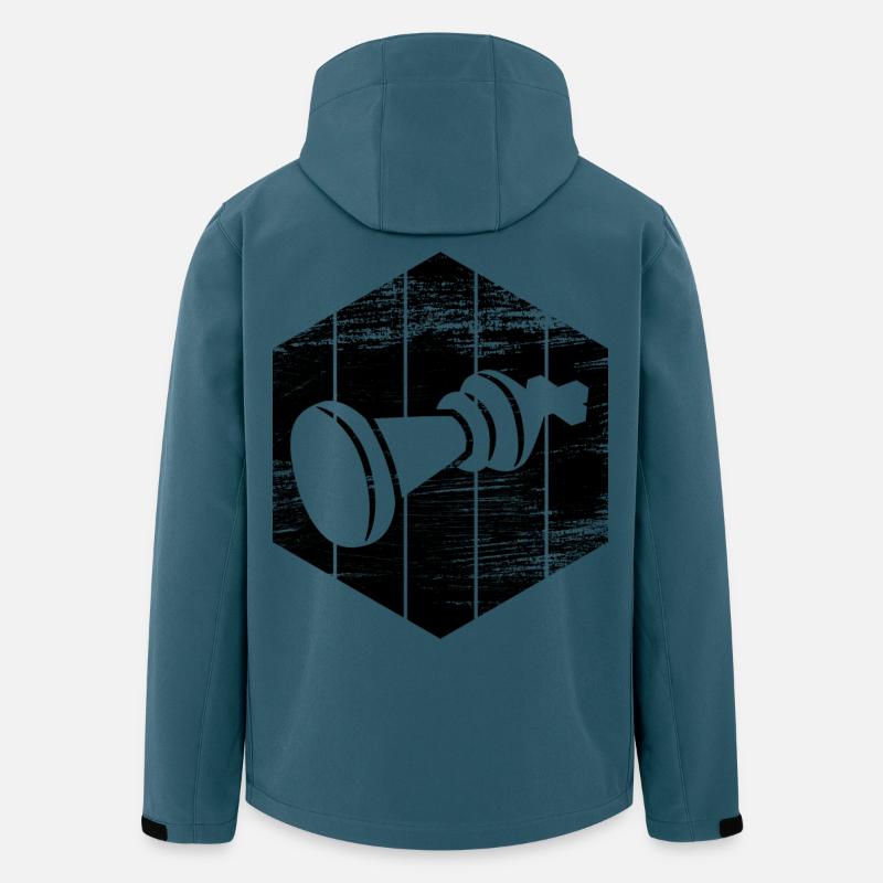 Schachfigur - Recycelte Männer Softshell-Jacke von Stanley/Stella - Dunkles Petrol