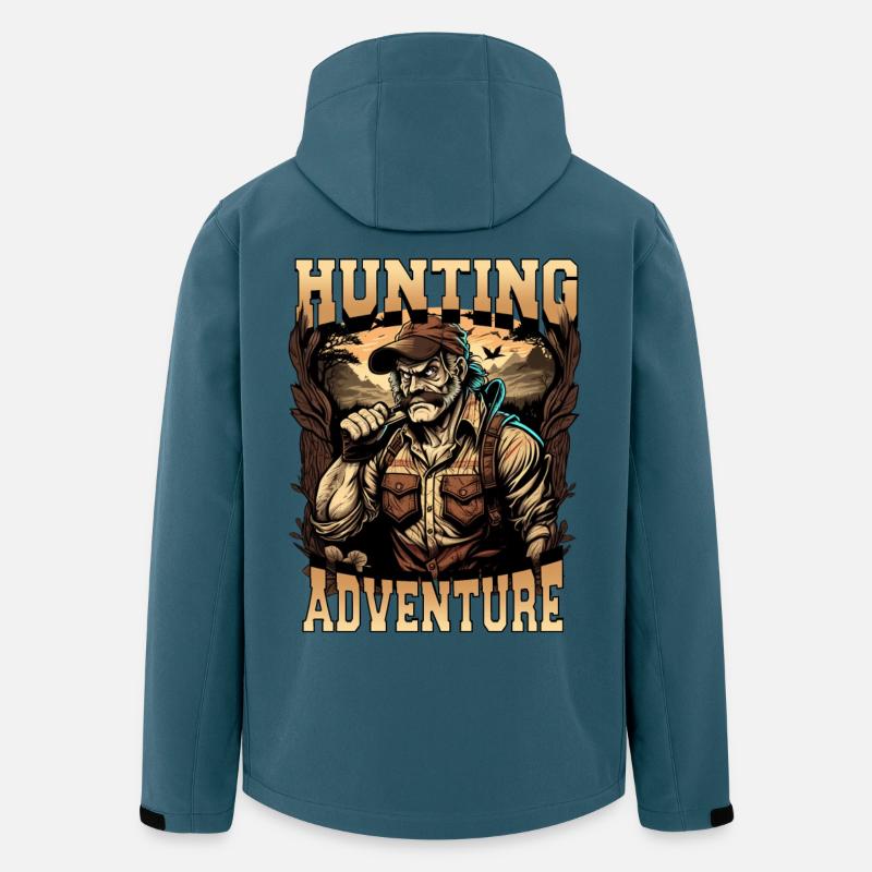 Des chasseurs à l’aventure - Veste softshell homme en polyester recyclé Stanley/Stella - bleu pétrole foncé