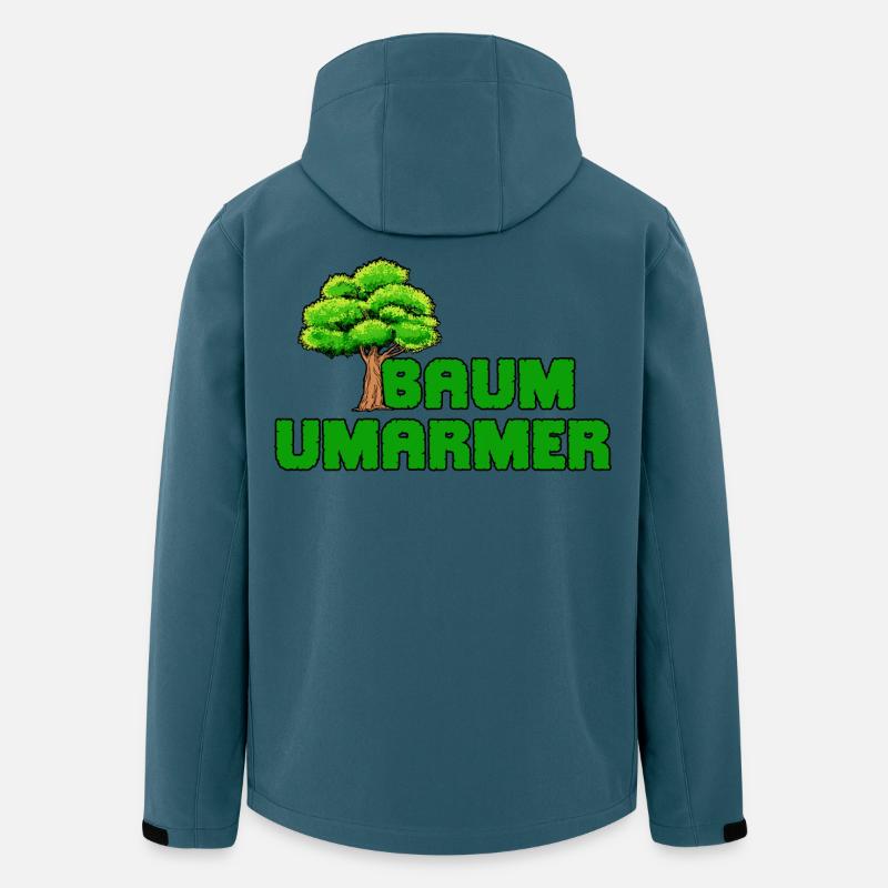 Umwelt Baum Mutter Natur Statement Naturschutz - Recycelte Männer Softshell-Jacke von Stanley/Stella - Dunkles Petrol