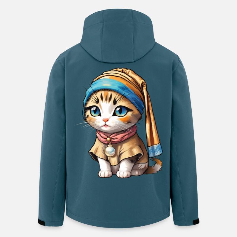 Kätzchen mit Perle - Recycelte Männer Softshell-Jacke von Stanley/Stella - Dunkles Petrol