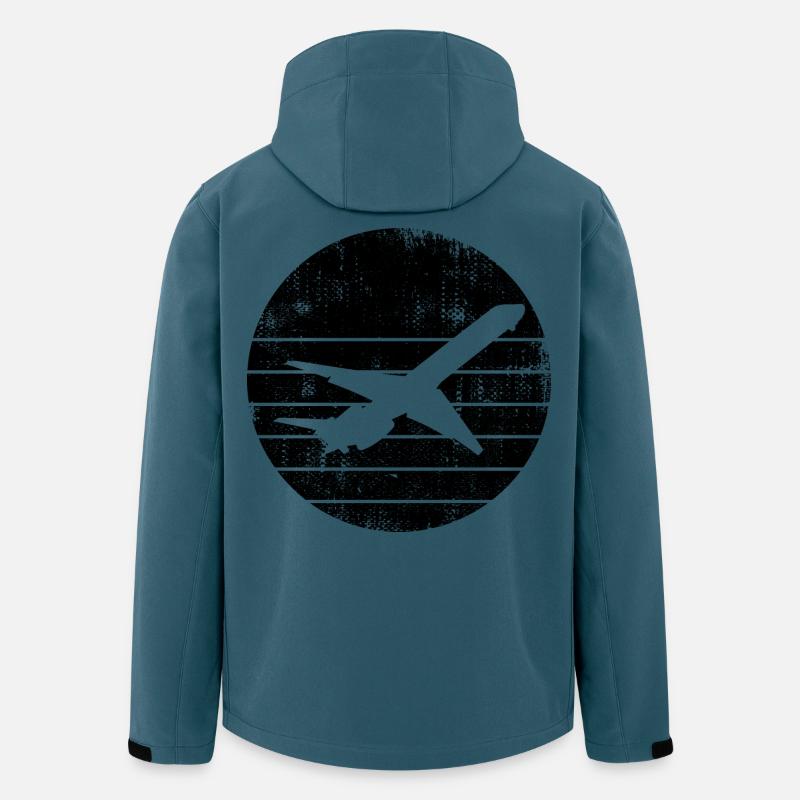 Flugzeuge - Recycelte Männer Softshell-Jacke von Stanley/Stella - Dunkles Petrol