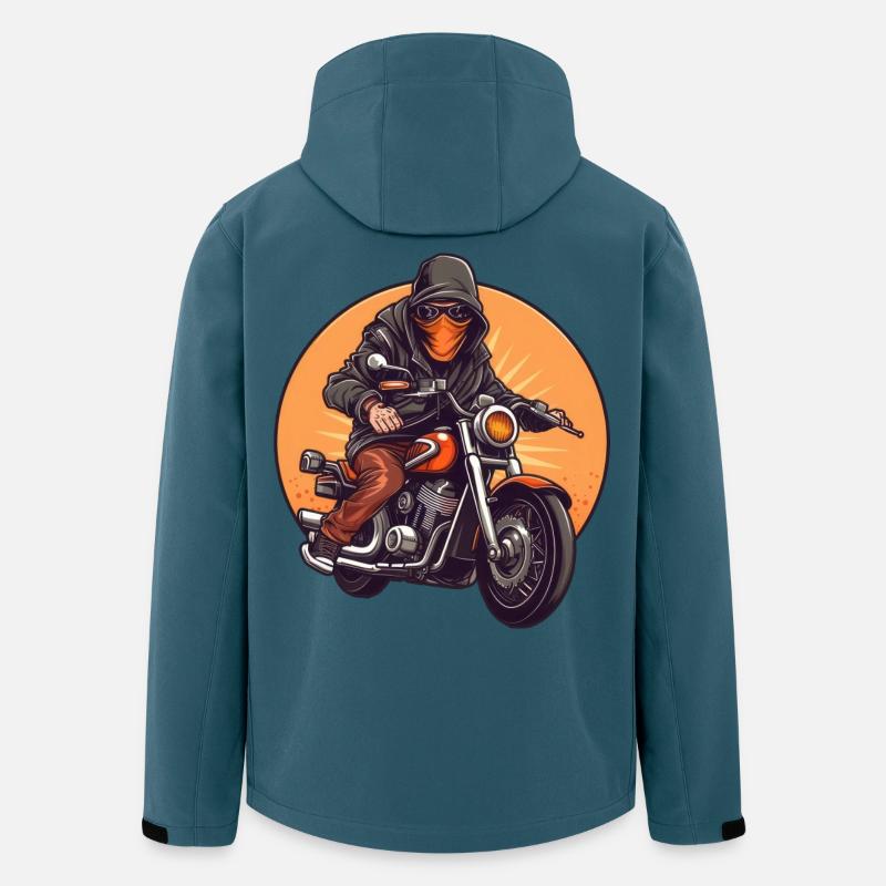 Cooler Motorradfahrer - Recycelte Männer Softshell-Jacke von Stanley/Stella - Dunkles Petrol