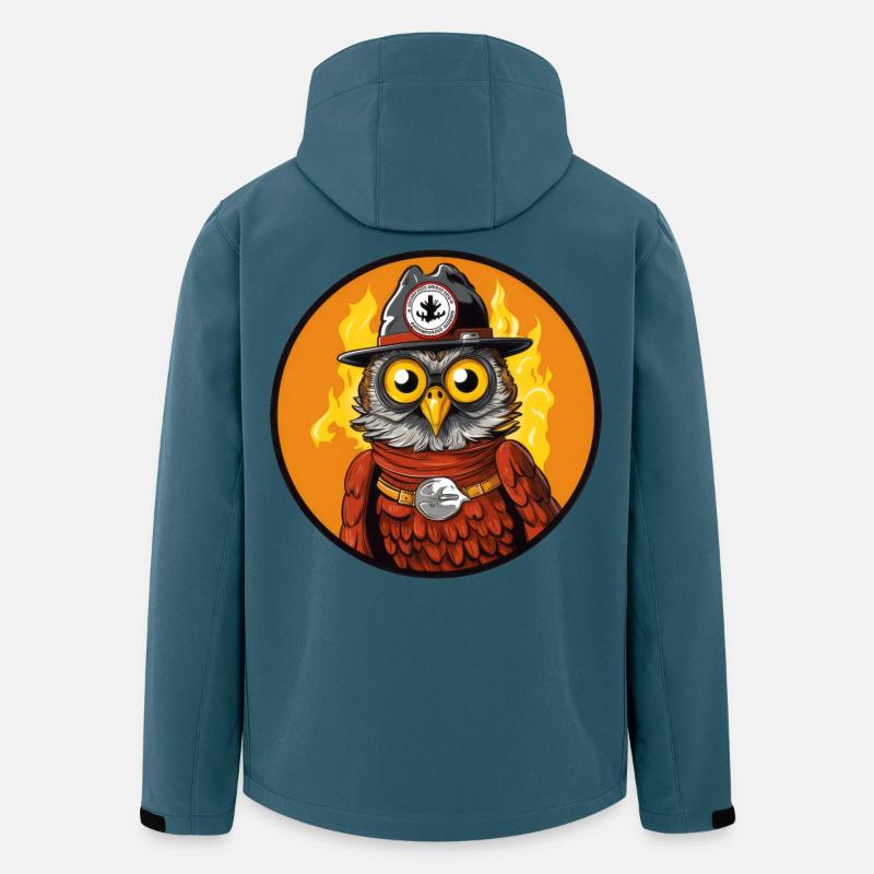 Feuerwehr Eule - Recycelte Männer Softshell-Jacke von Stanley/Stella - Dunkles Petrol