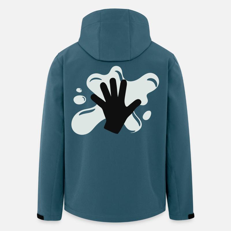 Klima Kleber Aktion - Recycelte Männer Softshell-Jacke von Stanley/Stella - Dunkles Petrol