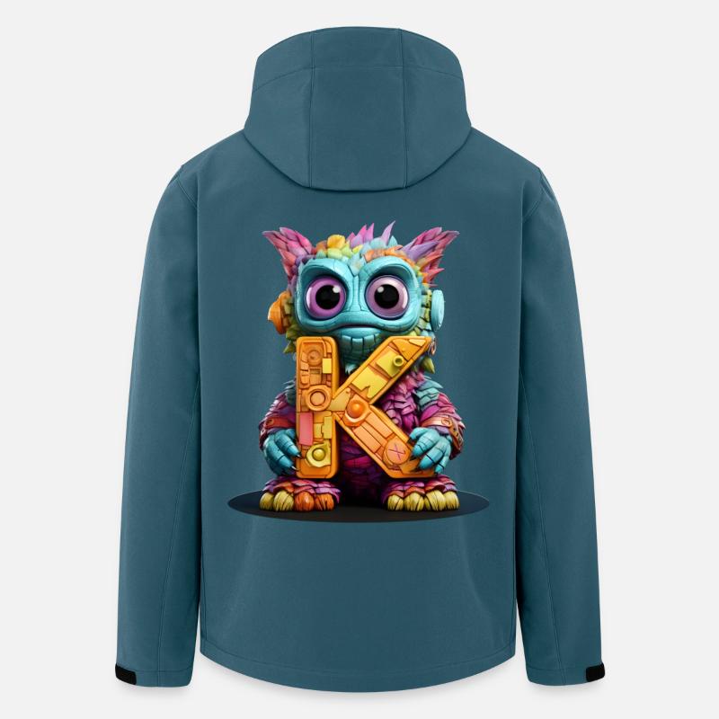 Puppe mit Buchstabe X Alphabet Buchstabe K - Recycelte Männer Softshell-Jacke von Stanley/Stella - Dunkles Petrol