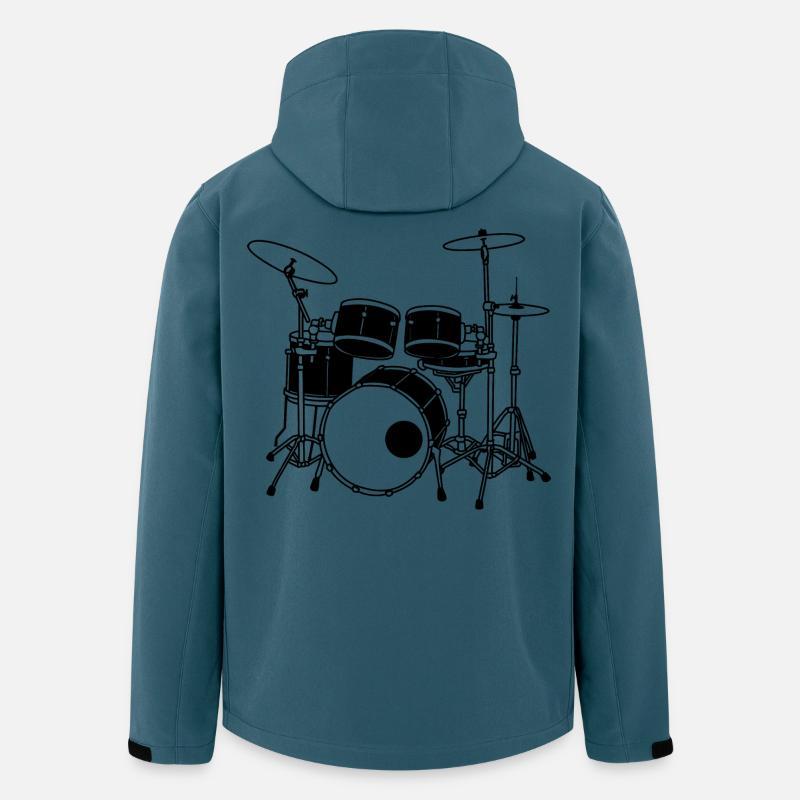 Drumset - Recycelte Männer Softshell-Jacke von Stanley/Stella - Dunkles Petrol