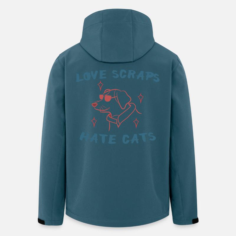 Animaux Cool Dicton Chien Déclaration Chat - Veste softshell homme en polyester recyclé Stanley/Stella - bleu pétrole foncé