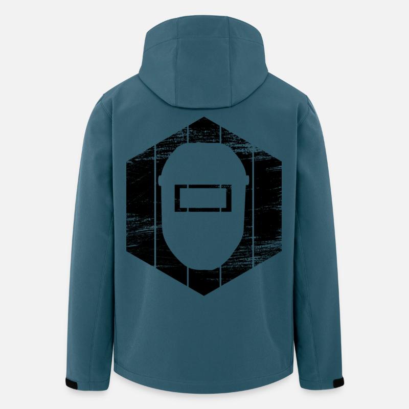 Schweißerhelm - Recycelte Männer Softshell-Jacke von Stanley/Stella - Dunkles Petrol