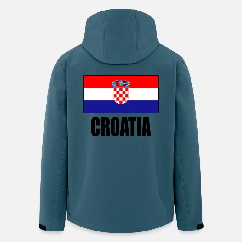 Flagge Kroatiens - Recycelte Männer Softshell-Jacke von Stanley/Stella - Dunkles Petrol