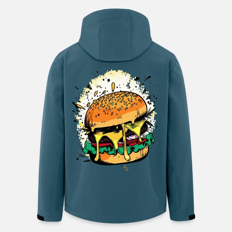 Cheeseburger Comic Burger - Men’s Recycled Softshell Jacket by Stanley/Stella - stargazer