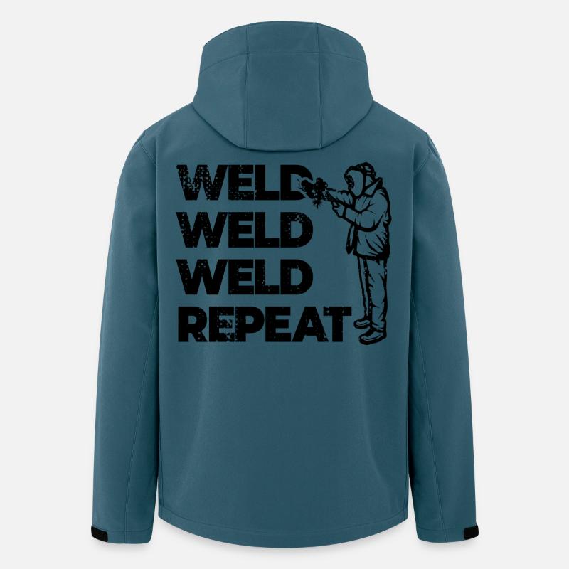 Schweißen Wiederholen - Recycelte Männer Softshell-Jacke von Stanley/Stella - Dunkles Petrol