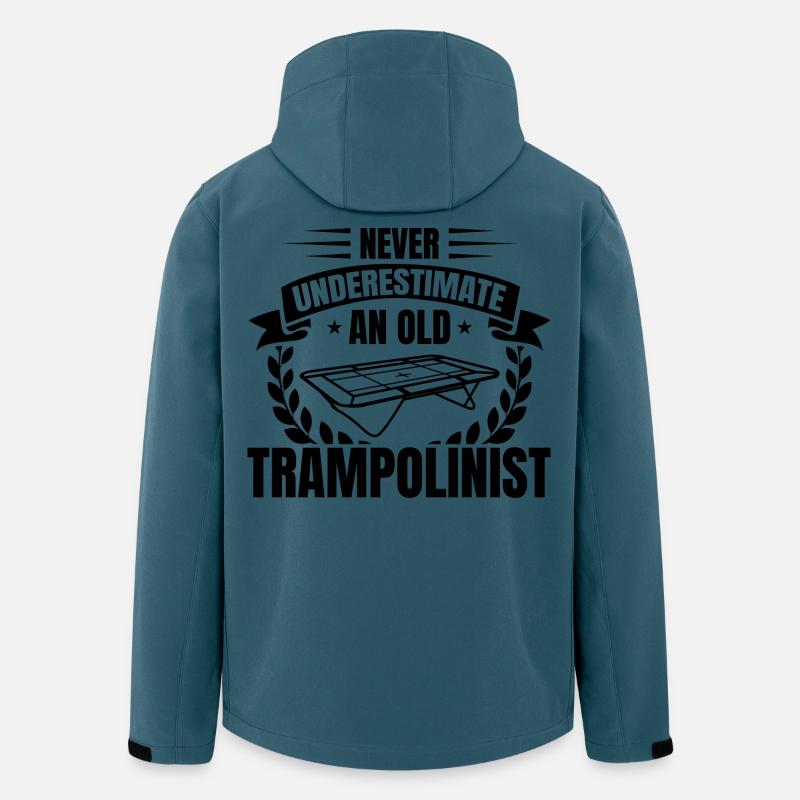 Trampolinspringer Opa - Recycelte Männer Softshell-Jacke von Stanley/Stella - Dunkles Petrol