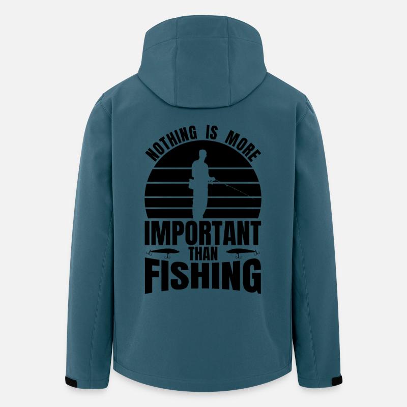 Lustiger Angler - Recycelte Männer Softshell-Jacke von Stanley/Stella - Dunkles Petrol
