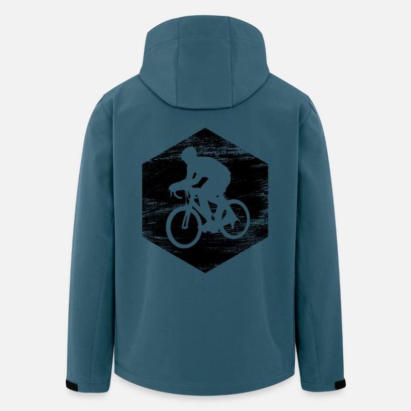 Radfahrer Skizze - Recycelte Männer Softshell-Jacke von Stanley/Stella - Dunkles Petrol
