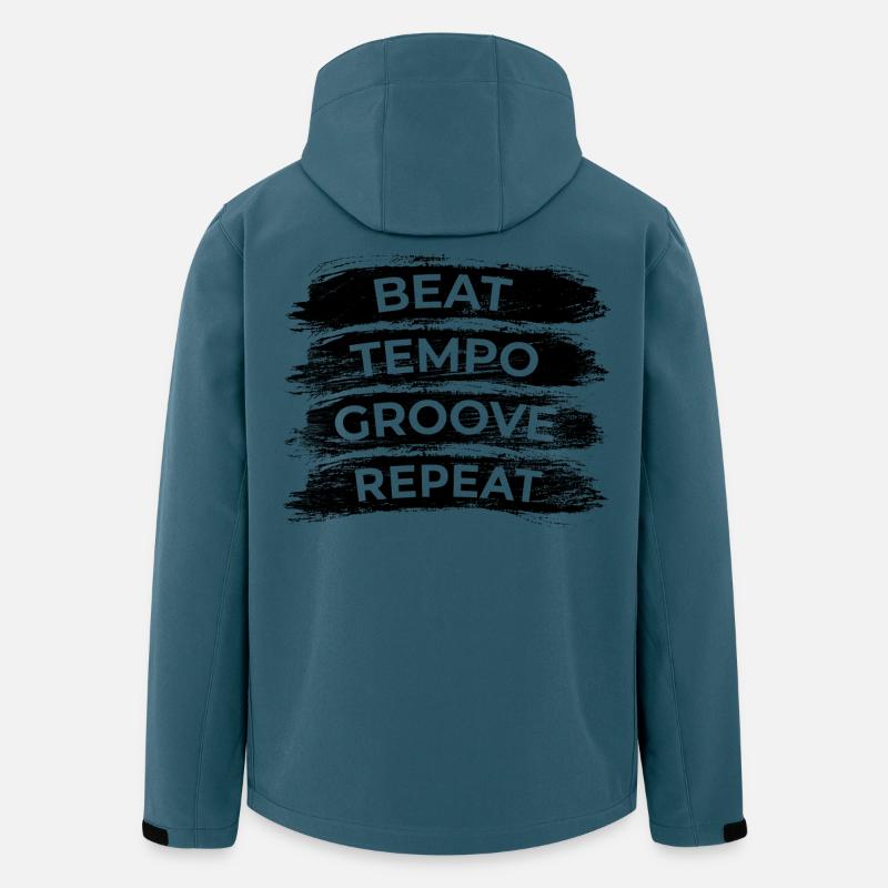 Beat Groove Tempo Repeat - Recycelte Männer Softshell-Jacke von Stanley/Stella - Dunkles Petrol