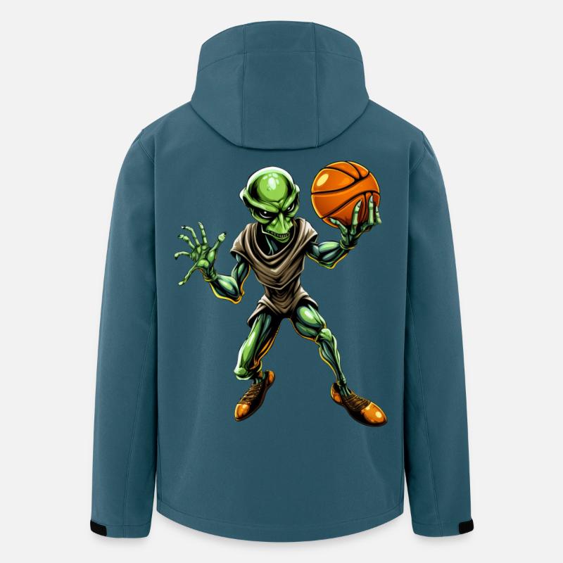 Basketball Alien - Recycelte Männer Softshell-Jacke von Stanley/Stella - Dunkles Petrol