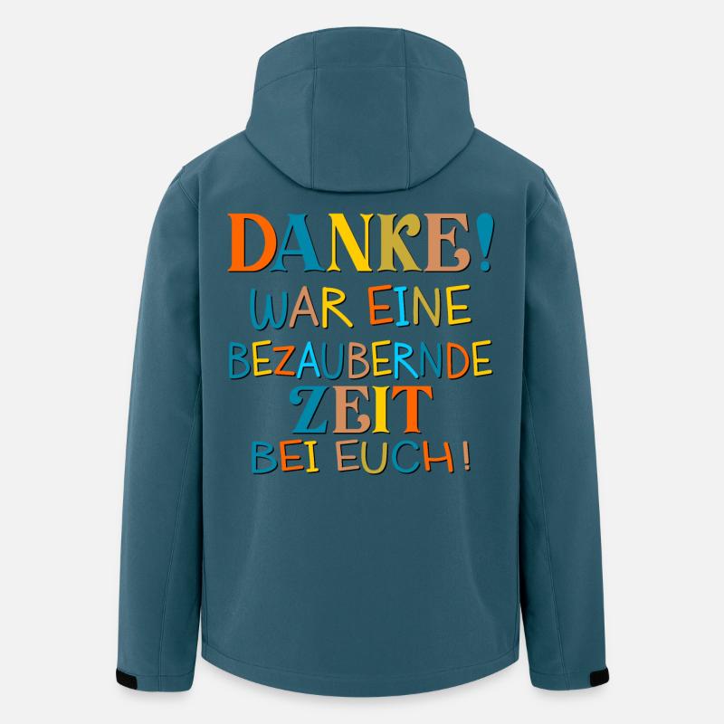 DANKESCHÖN BESUCH - Recycelte Männer Softshell-Jacke von Stanley/Stella - Dunkles Petrol