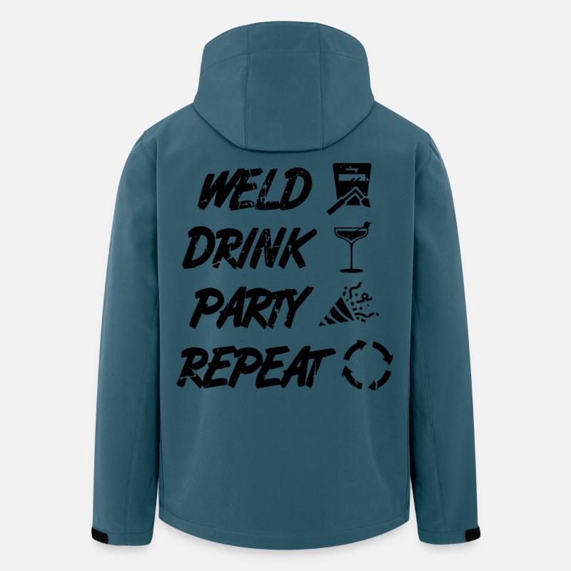 Schweißer Spruch - Recycelte Männer Softshell-Jacke von Stanley/Stella - Dunkles Petrol