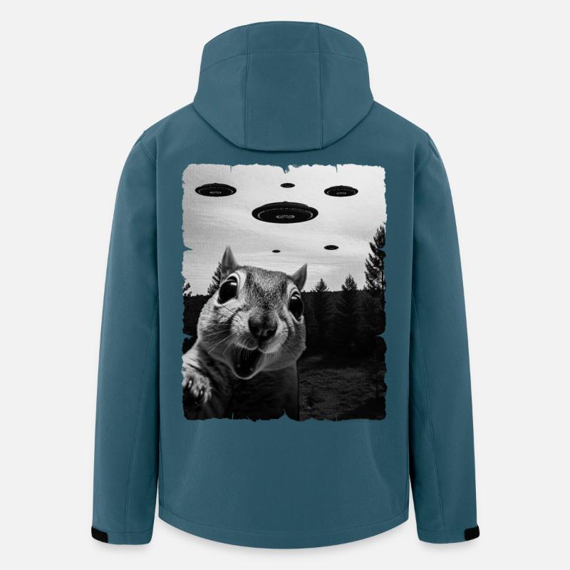 Eichhörnchen Auserirdisch Invasion Uap Weirdcore - Recycelte Männer Softshell-Jacke von Stanley/Stella - Dunkles Petrol