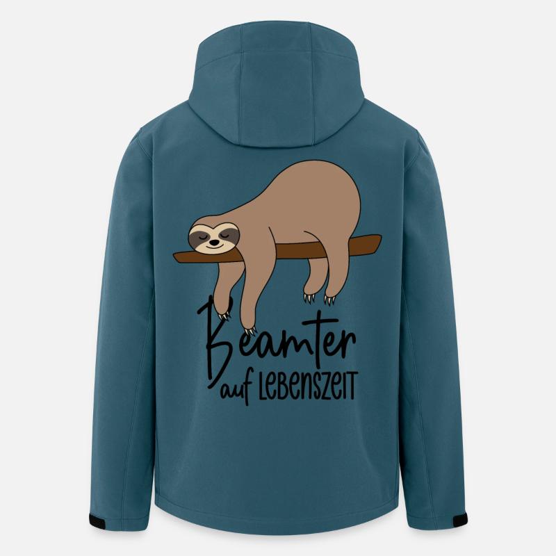 Beamter auf Lebenszeit - Faultier - Recycelte Männer Softshell-Jacke von Stanley/Stella - Dunkles Petrol