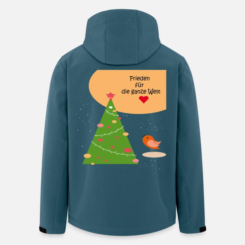 Weihnachten Frieden - Recycelte Männer Softshell-Jacke von Stanley/Stella - Dunkles Petrol