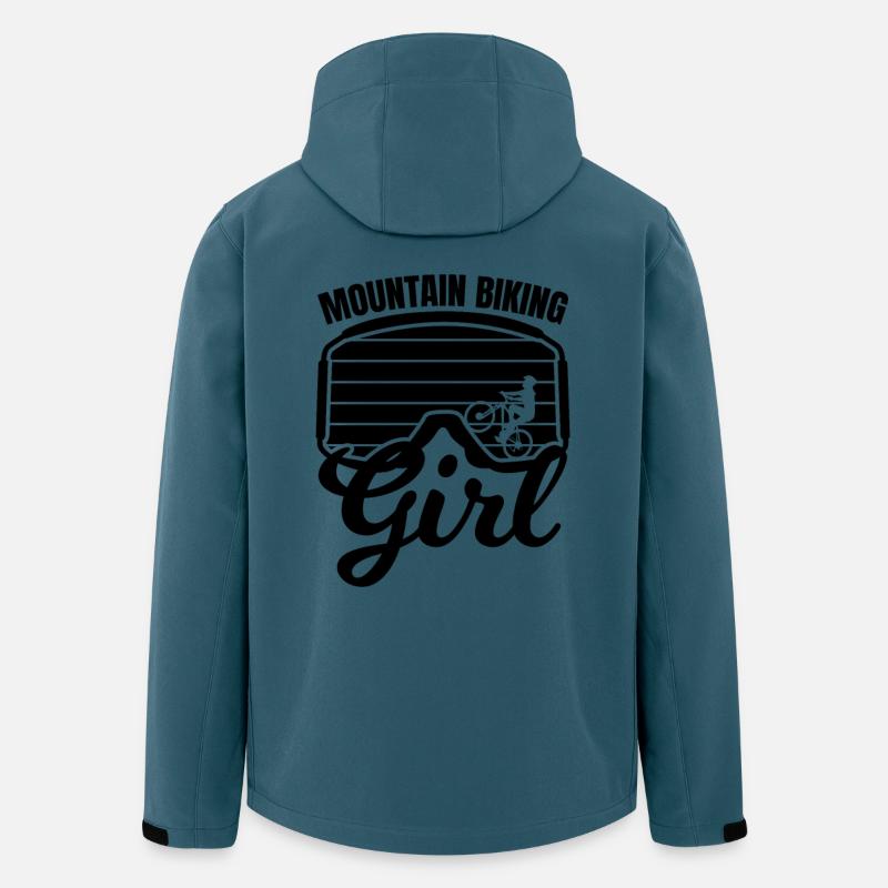 Mountainbikerin - Recycelte Männer Softshell-Jacke von Stanley/Stella - Dunkles Petrol