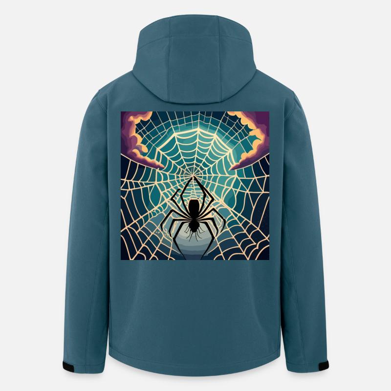 A spiderweb spider moon - Recycelte Männer Softshell-Jacke von Stanley/Stella - Dunkles Petrol