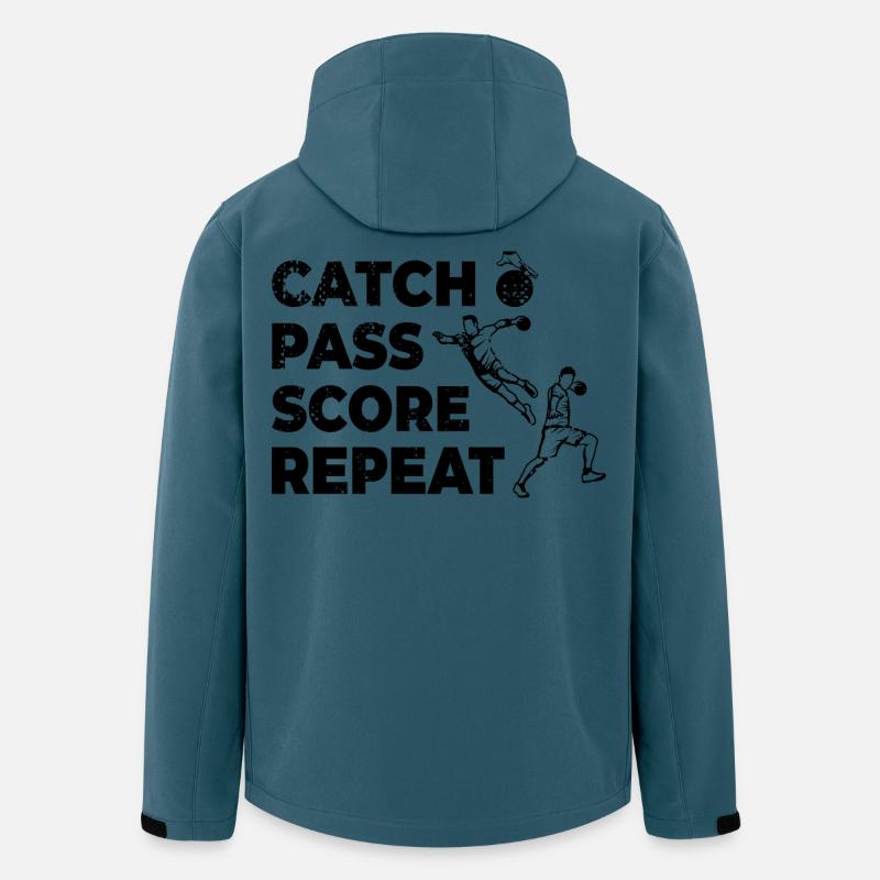 Attraper, passer, marquer, répéter - Veste softshell homme en polyester recyclé Stanley/Stella - bleu pétrole foncé
