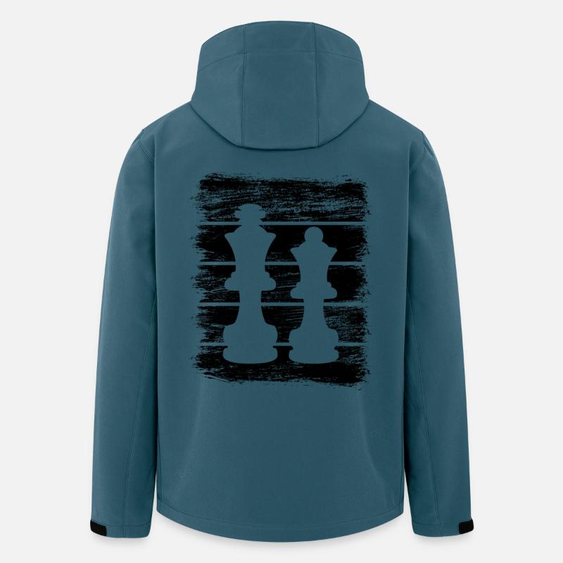 Schach Dame und König - Recycelte Männer Softshell-Jacke von Stanley/Stella - Dunkles Petrol