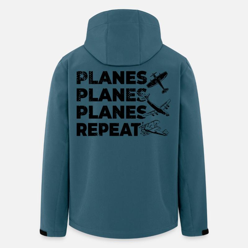 Planespotter Spruch - Recycelte Männer Softshell-Jacke von Stanley/Stella - Dunkles Petrol