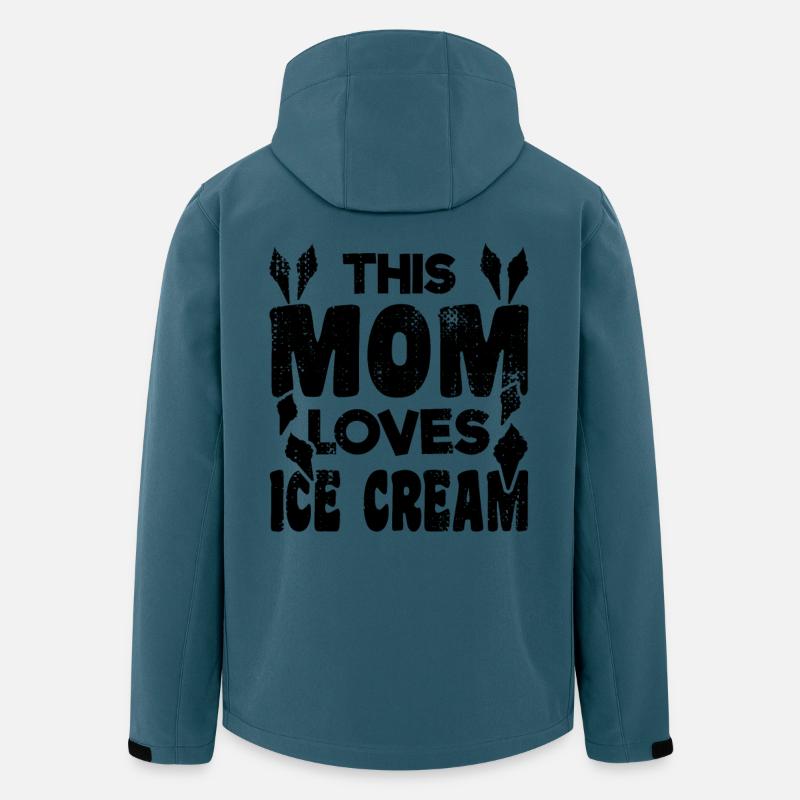 Eiscreme Liebhaberin Mama - Recycelte Männer Softshell-Jacke von Stanley/Stella - Dunkles Petrol