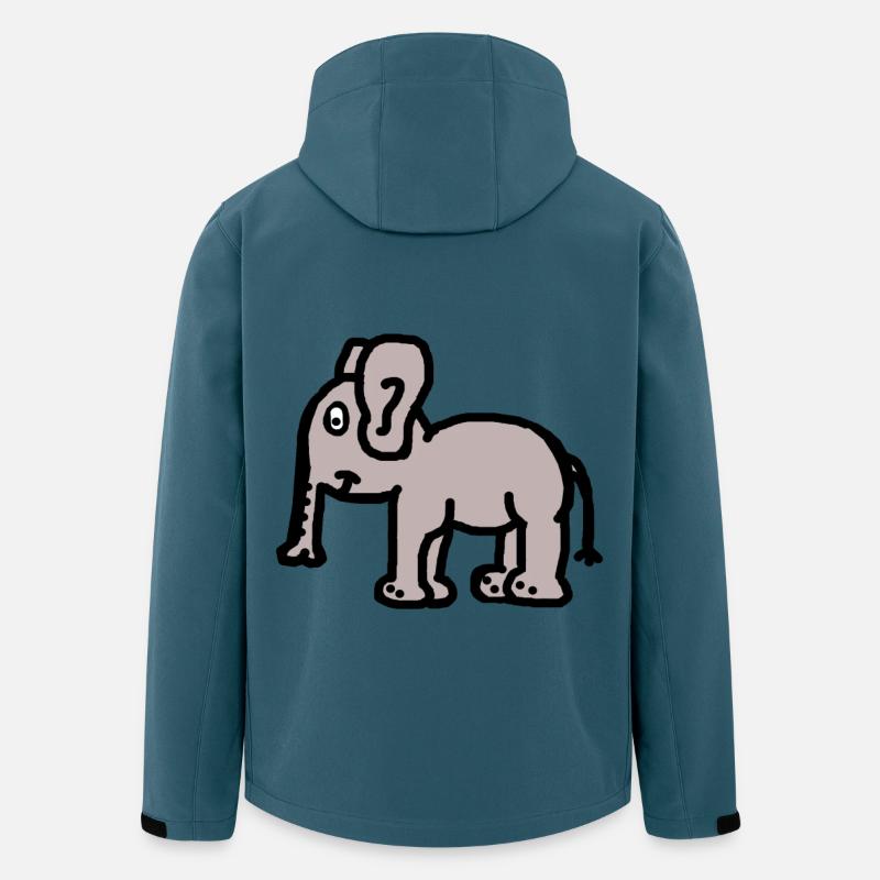 Elefant Dicker Dickhäuter Trampeltier Kinder Zoo - Recycelte Männer Softshell-Jacke von Stanley/Stella - Dunkles Petrol