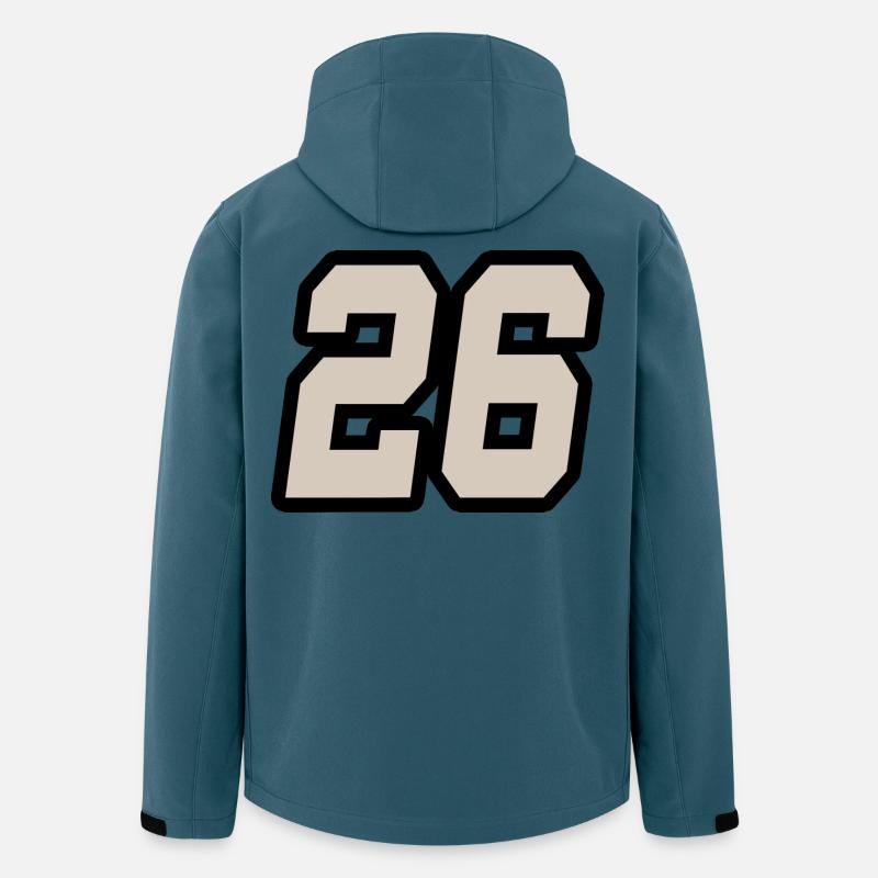 Nummer sechsundzwanzig 26 - Recycelte Männer Softshell-Jacke von Stanley/Stella - Dunkles Petrol