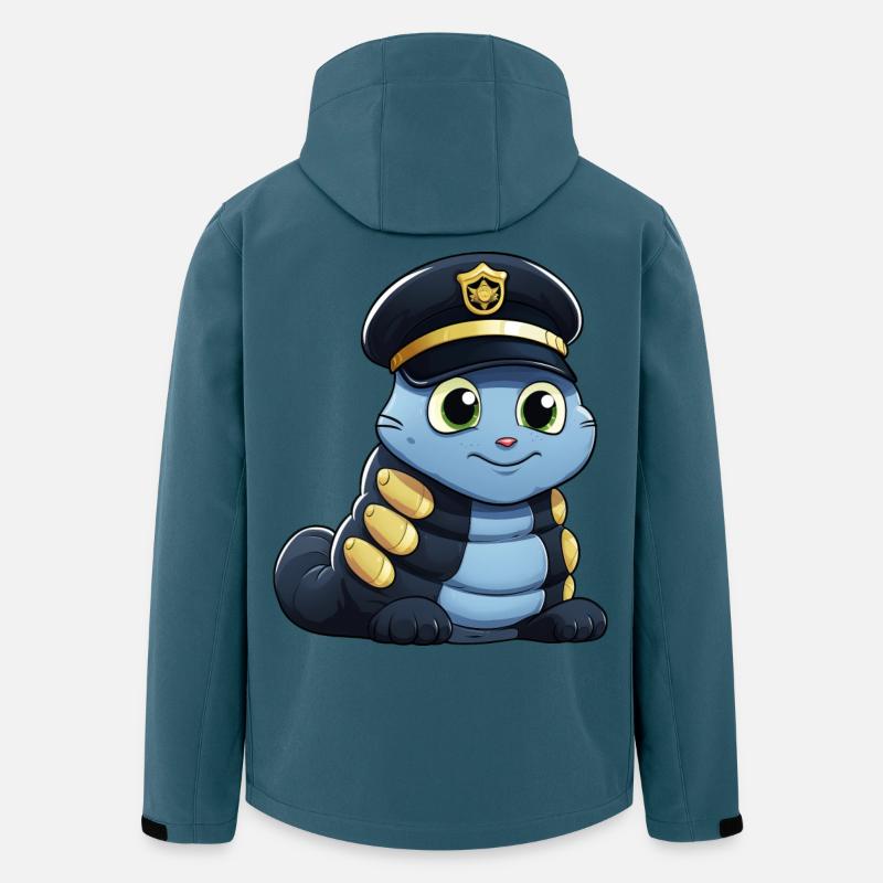 Polizei Raupe - Recycelte Männer Softshell-Jacke von Stanley/Stella - Dunkles Petrol
