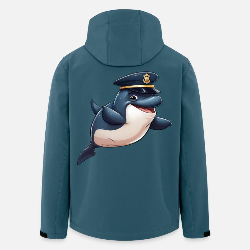 Wal Polizei - Recycelte Männer Softshell-Jacke von Stanley/Stella - Dunkles Petrol