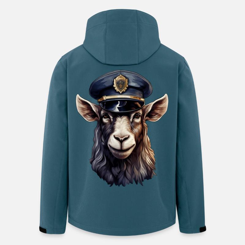 Polizei Ziege - Recycelte Männer Softshell-Jacke von Stanley/Stella - Dunkles Petrol