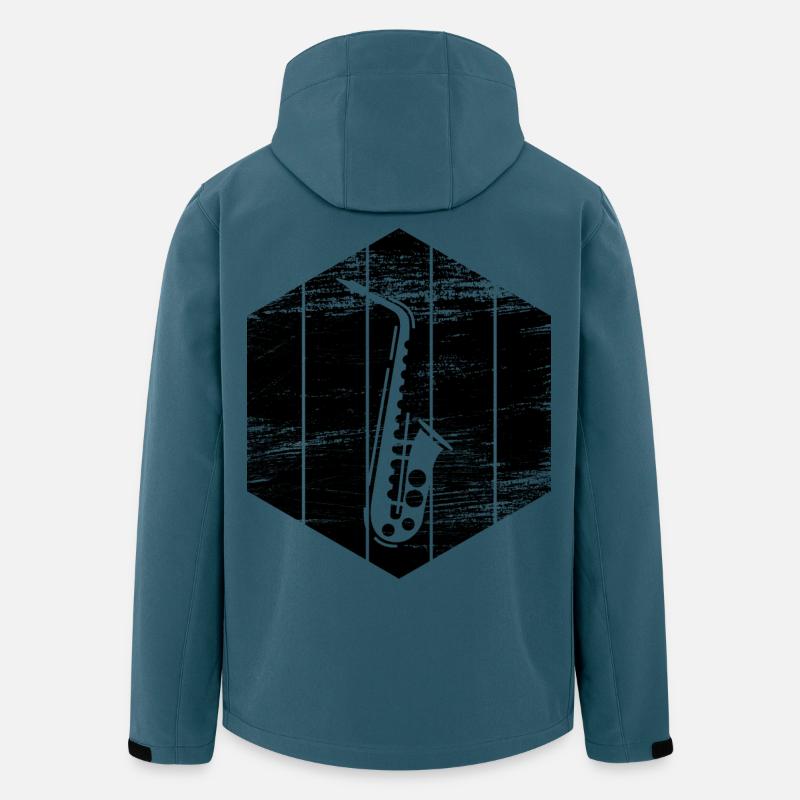 Saxophon Skizze - Recycelte Männer Softshell-Jacke von Stanley/Stella - Dunkles Petrol
