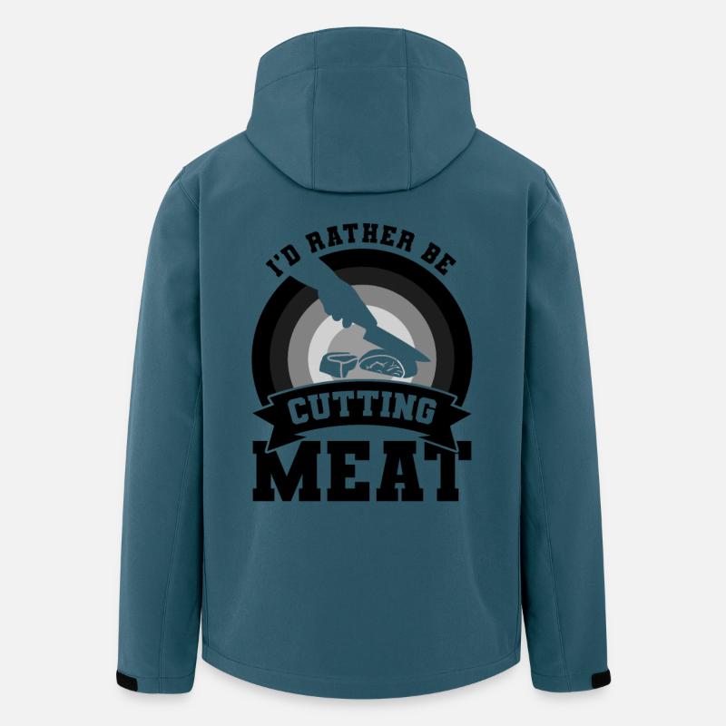 Lustiger Metzger Spruch - Recycelte Männer Softshell-Jacke von Stanley/Stella - Dunkles Petrol