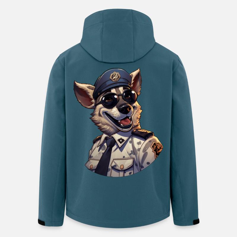 Polizei Hyäne - Recycelte Männer Softshell-Jacke von Stanley/Stella - Dunkles Petrol