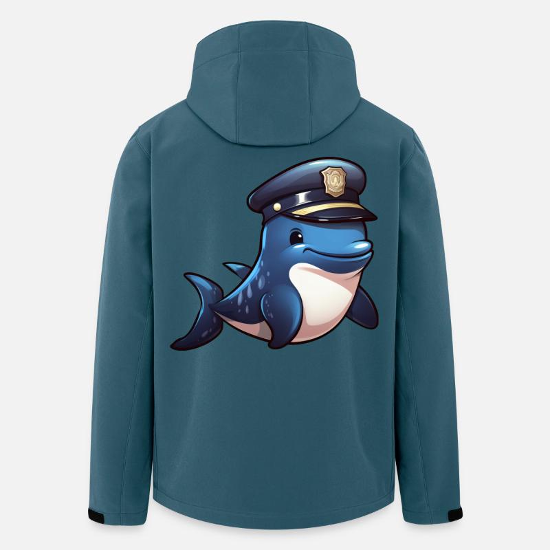 Polizei Wal - Recycelte Männer Softshell-Jacke von Stanley/Stella - Dunkles Petrol