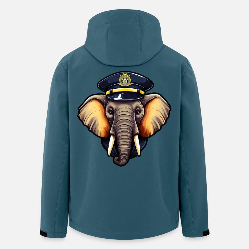 Polizei Elefant - Recycelte Männer Softshell-Jacke von Stanley/Stella - Dunkles Petrol
