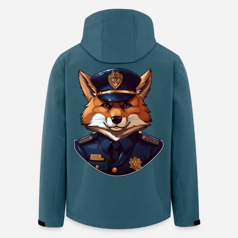 Polizei Fuchs - Recycelte Männer Softshell-Jacke von Stanley/Stella - Dunkles Petrol