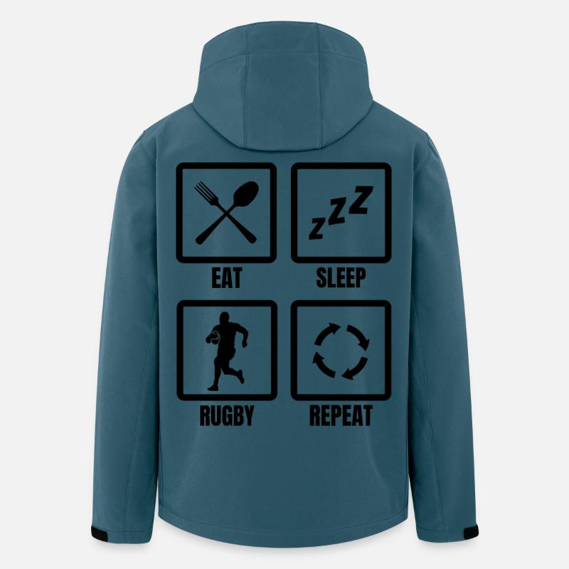 Täglicher Rugby Spielplan - Recycelte Männer Softshell-Jacke von Stanley/Stella - Dunkles Petrol