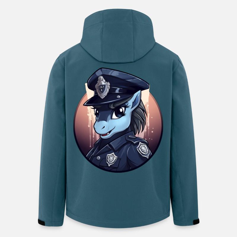 Pony Polizei - Recycelte Männer Softshell-Jacke von Stanley/Stella - Dunkles Petrol