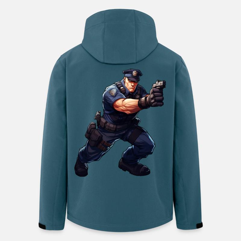 Rambo Polizei - Recycelte Männer Softshell-Jacke von Stanley/Stella - Dunkles Petrol