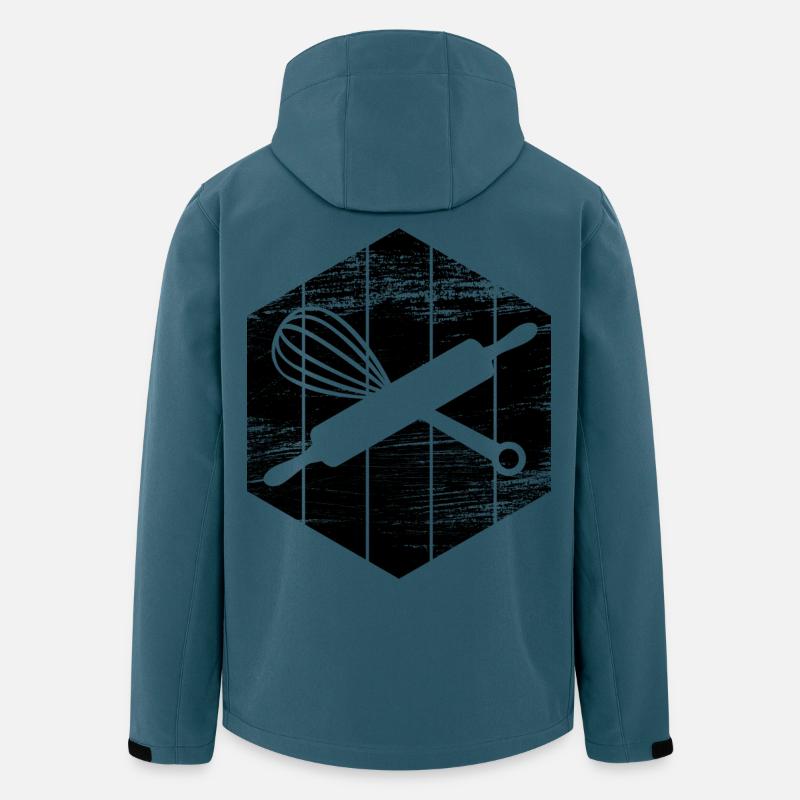 Nudelholz und Handmixer - Recycelte Männer Softshell-Jacke von Stanley/Stella - Dunkles Petrol