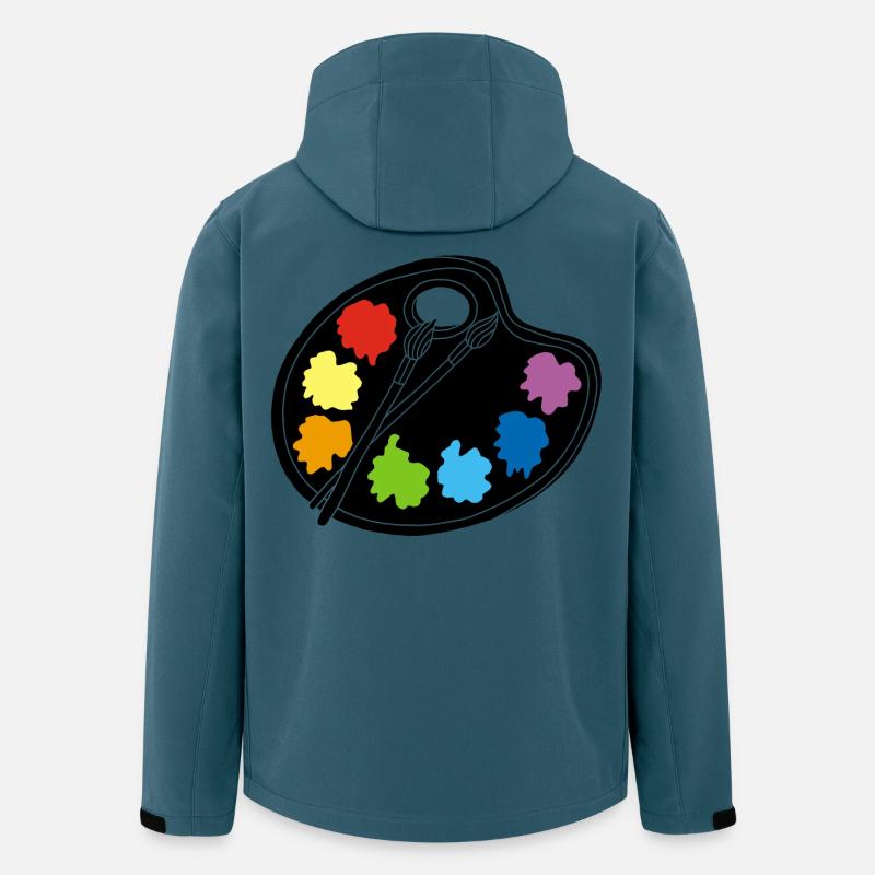 Künstler (Schwarz) - Recycelte Männer Softshell-Jacke von Stanley/Stella - Dunkles Petrol